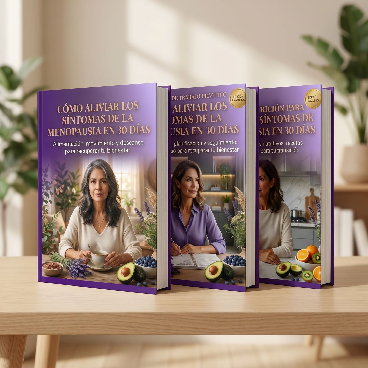Cómo aliviar los síntomas de la menopausia en 30 días 🍃 – Paquete de E-Books 📚